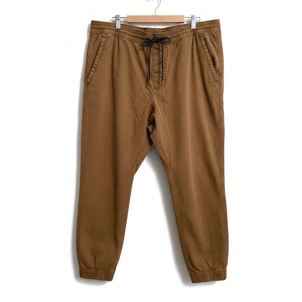 No Boundaries Men's Stretch Twill Jogger Pants Tan Khaki Color Sz 2X